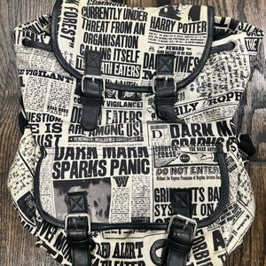 Harry Potter Newspaper Print Backpack